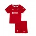 Günstige Liverpool Babykleidung Heim Fussballtrikot Kinder 2023-24 Kurzarm (+ kurze hosen)